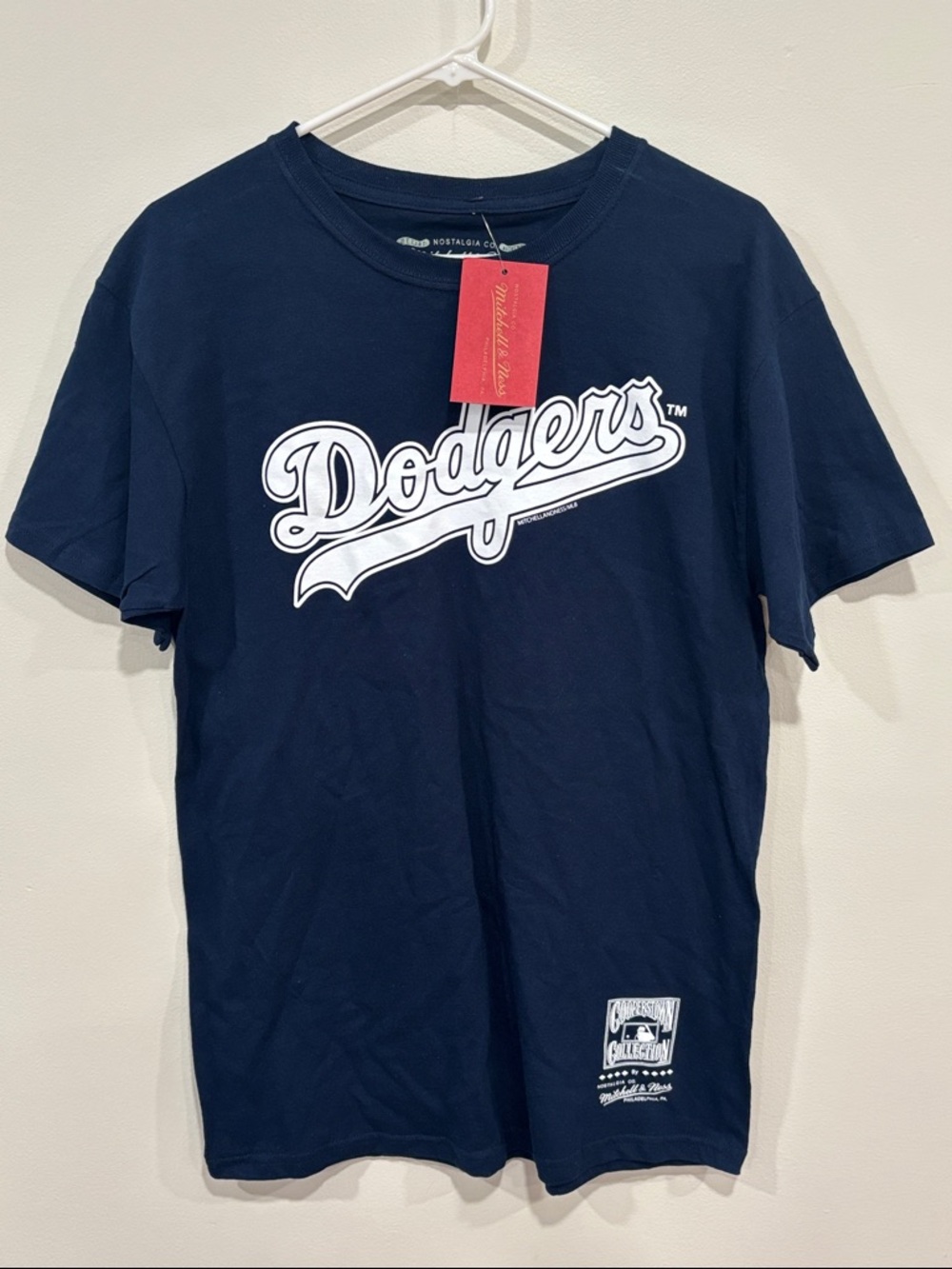 Mitchell & Ness LA Dodgers Medium Navy Graphic Tee Cooperstown Collection